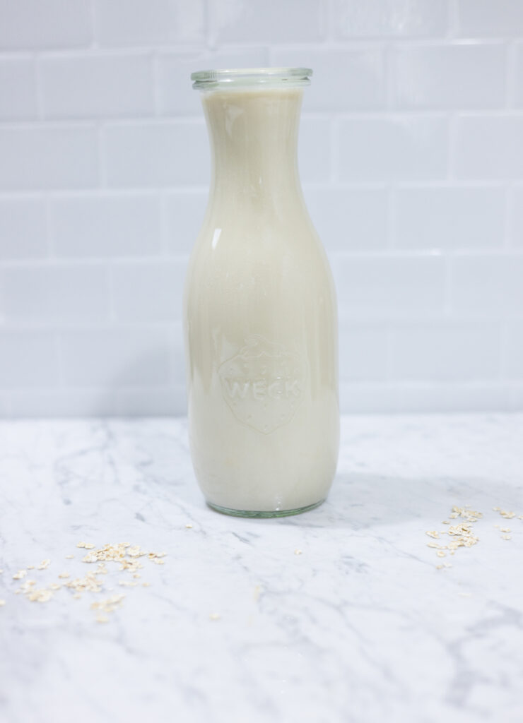 Homemade oat milk creamer