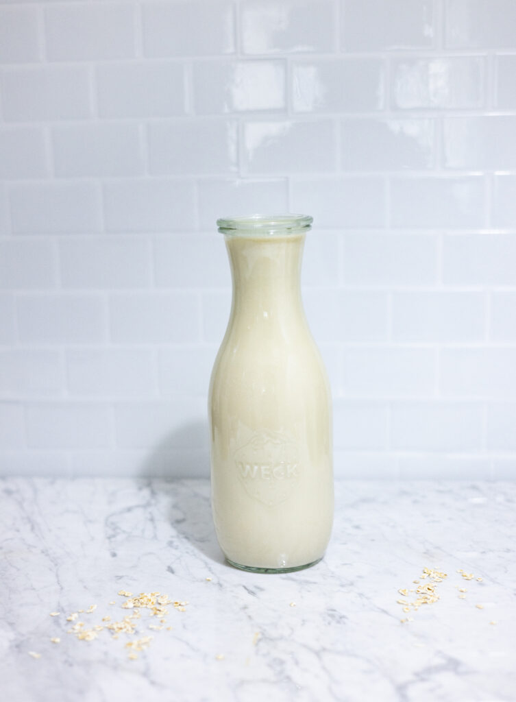 Homemade oat milk creamer