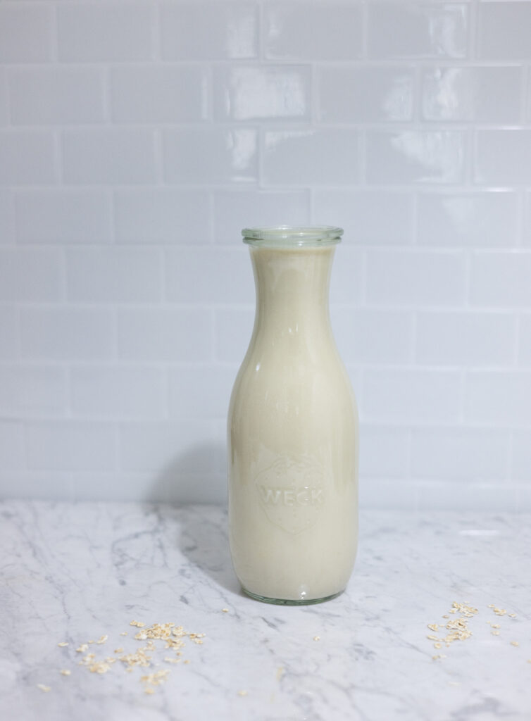 Homemade oat milk creamer