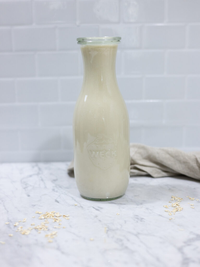 Homemade oat milk creamer