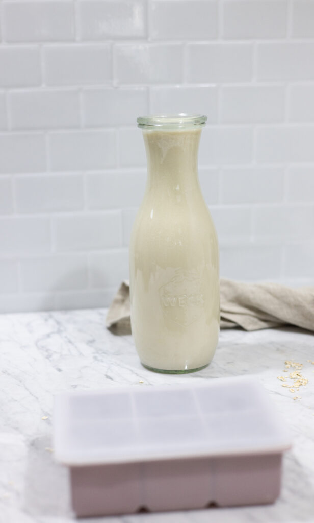 Homemade oat milk creamer