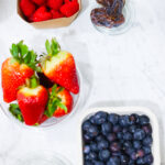 In this photo, you can see an açai bowl ingredients