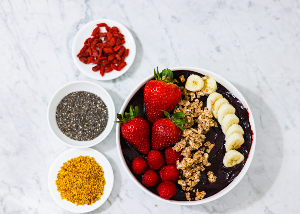 In this photo, you can see an açai bowl