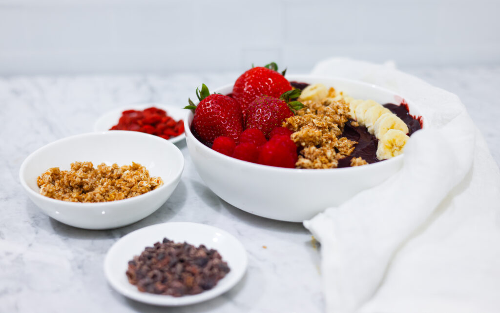 In this photo, you can see an açai bowl