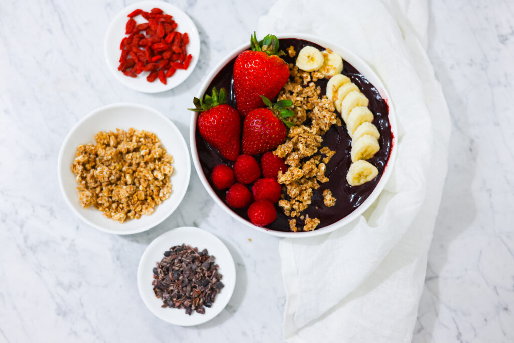 In this photo, you can see an açai bowl