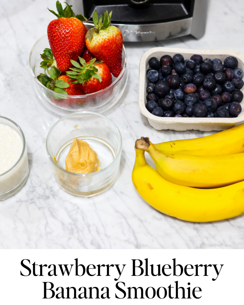 Strawberry Blueberry Banana Smoothie