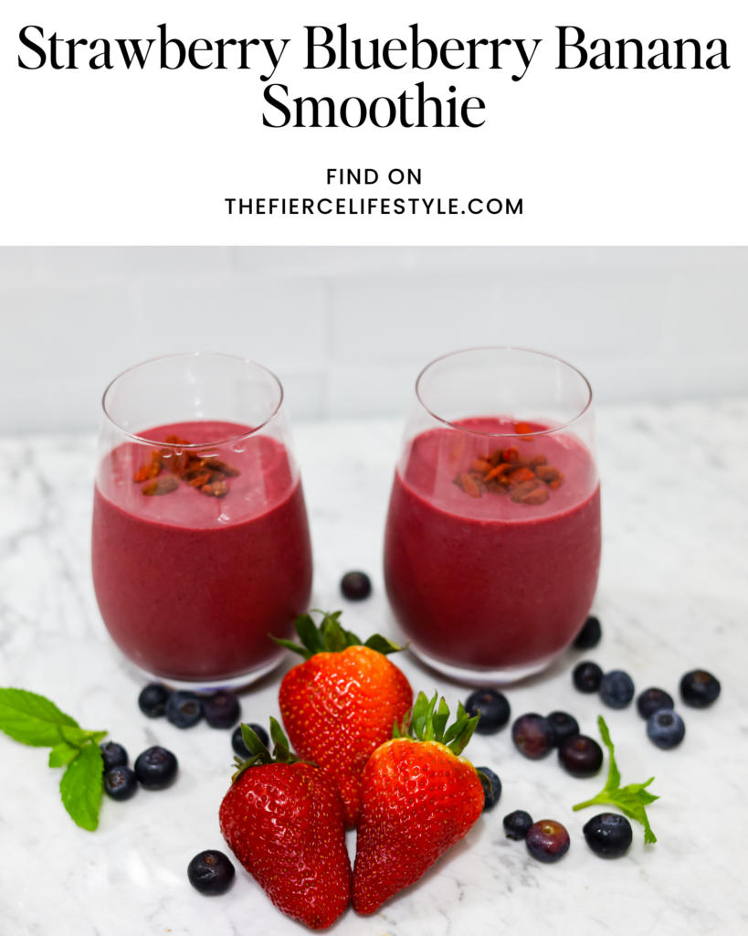 Strawberry Blueberry Banana Smoothie