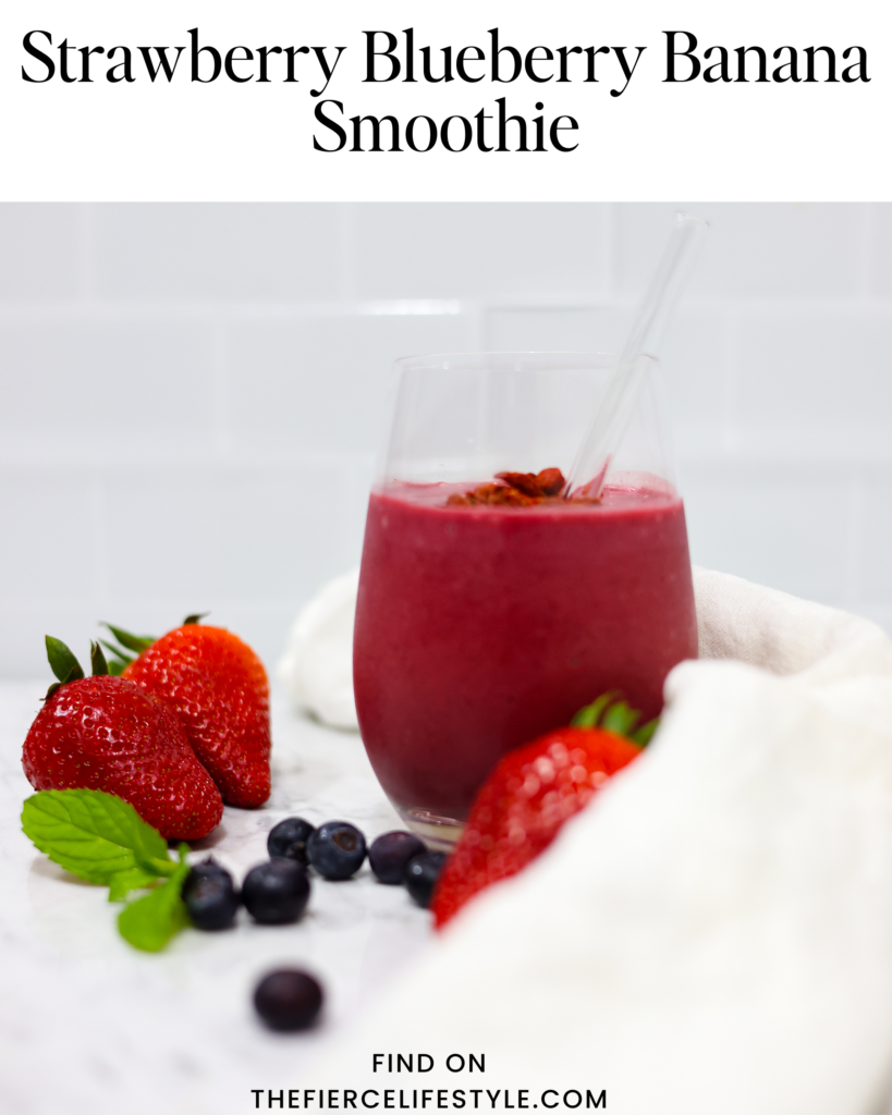 Strawberry Blueberry Banana Smoothie