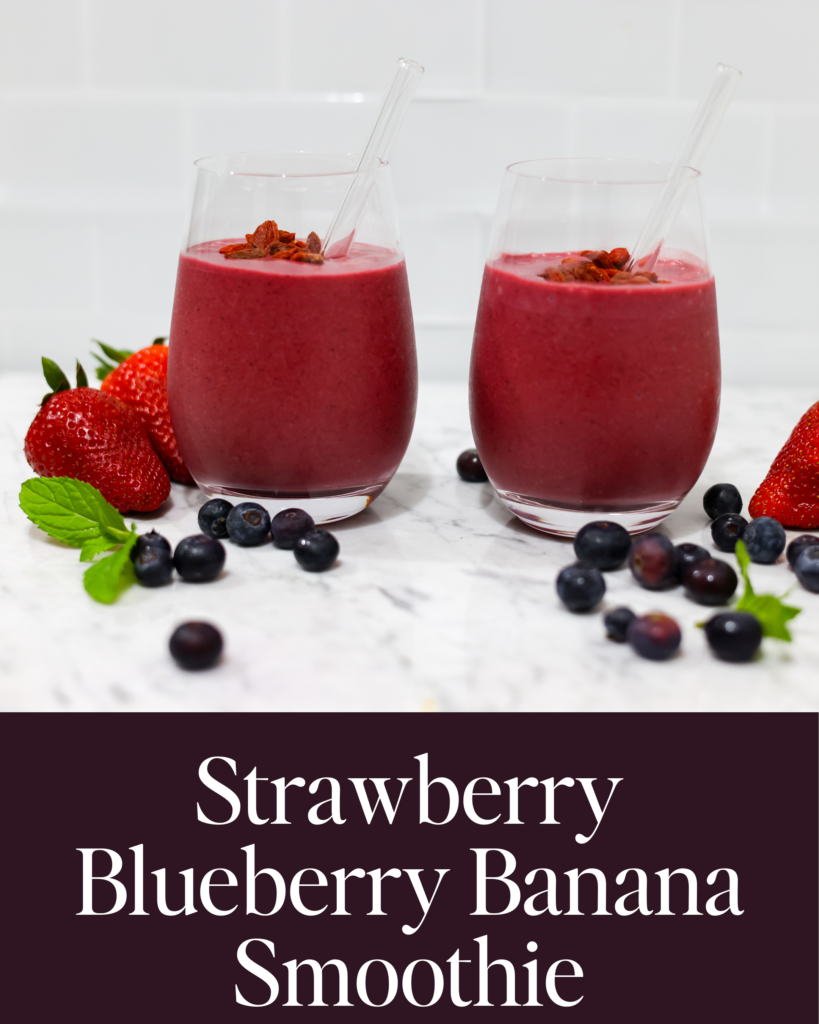 Strawberry Blueberry Banana Smoothie