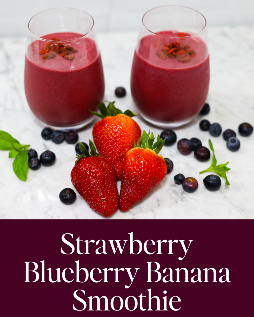 Strawberry Blueberry Banana Smoothie