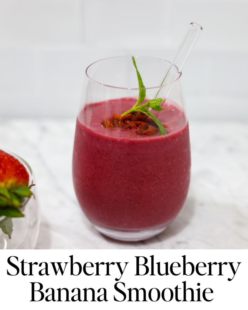 Strawberry Blueberry Banana Smoothie