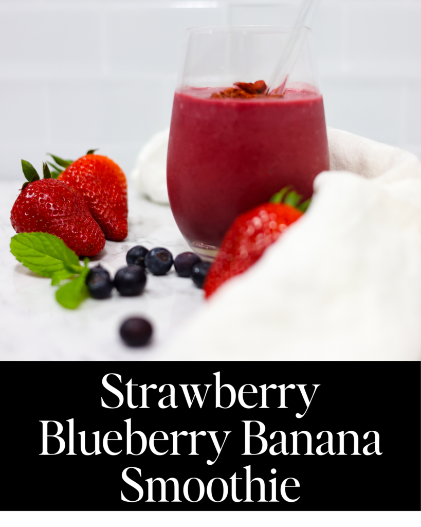 Strawberry Blueberry Banana Smoothie