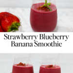 Sip Your Way to a Happy Morning with Our Strawberry Blueberry Banana Smoothie! Kickstart your day with a bang by indulging in our mouth-watering Strawberry Blueberry Banana Smoothie 😋! This delightful blend of fresh fruits, packed with vitamins, makes for the perfect morning energizer 🌞. Experience the perfect symphony of flavors with our simple yet delicious Vitamix recipe. What are you waiting for? Start your day energized with this power-packed beverage! Recipe: https://thefiercelifestyle.com/strawberry-blueberry-banana-smoothie/