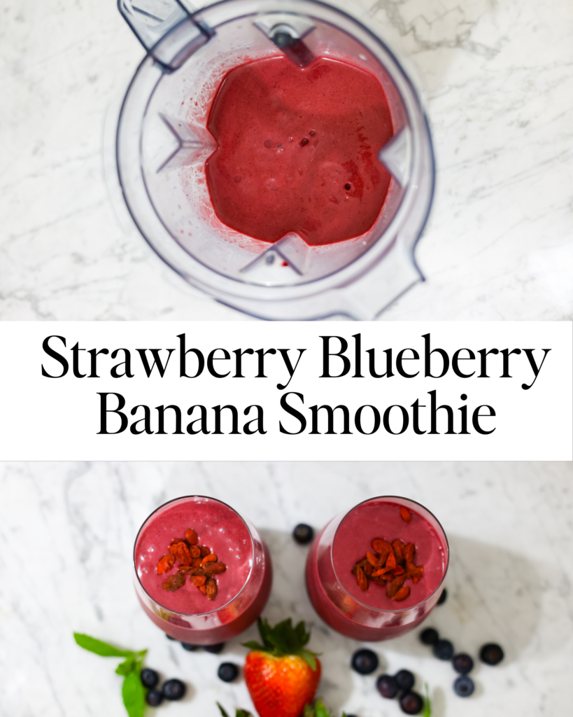 Sip Your Way to a Happy Morning with Our Strawberry Blueberry Banana Smoothie! Kickstart your day with a bang by indulging in our mouth-watering Strawberry Blueberry Banana Smoothie 😋! This delightful blend of fresh fruits, packed with vitamins, makes for the perfect morning energizer 🌞. Experience the perfect symphony of flavors with our simple yet delicious Vitamix recipe. What are you waiting for? Start your day energized with this power-packed beverage! Recipe: https://thefiercelifestyle.com/strawberry-blueberry-banana-smoothie/