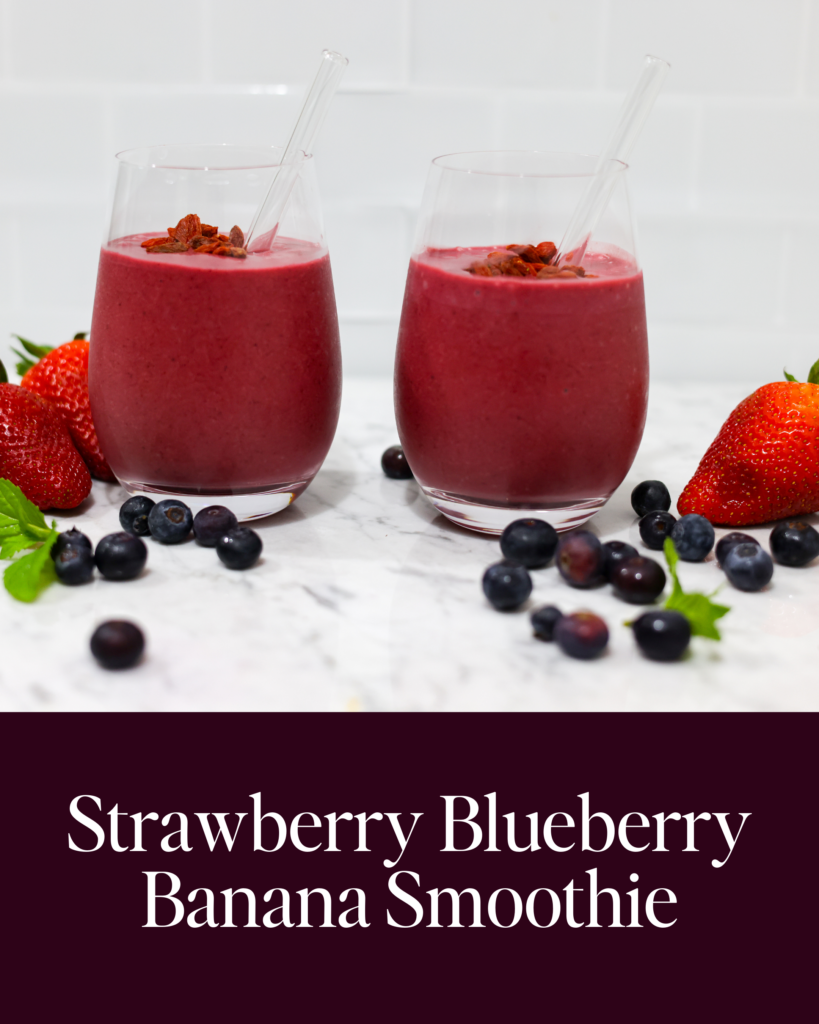 Strawberry Blueberry Banana Smoothie