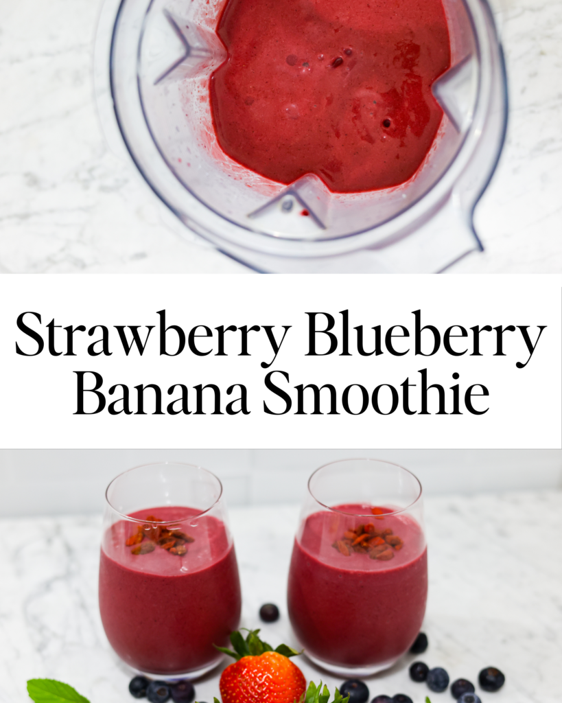 Strawberry Blueberry Banana Smoothie