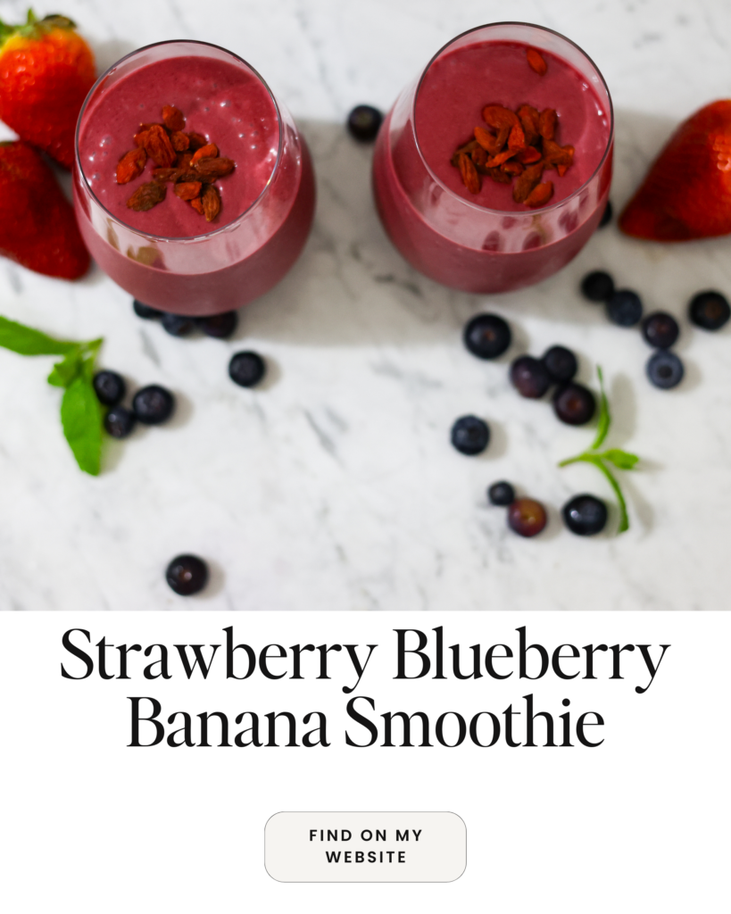 Strawberry Blueberry Banana Smoothie