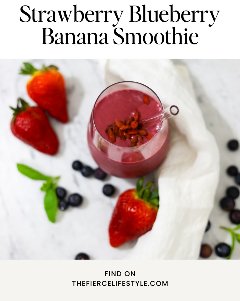 Strawberry Blueberry Banana Smoothie