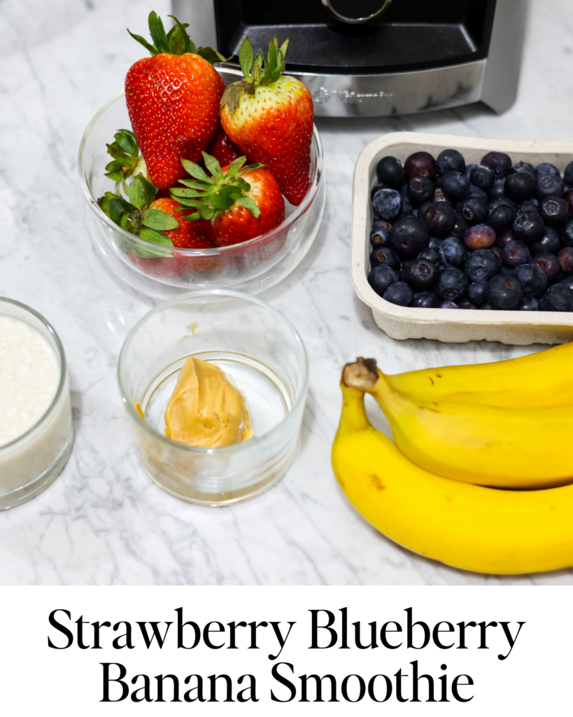 Strawberry Blueberry Banana Smoothie