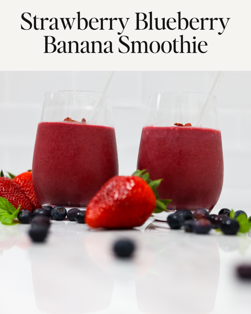 Strawberry Blueberry Banana Smoothie