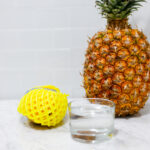 In this picture you can see the three ingredients, flight pineapple, Nam dok Mai mango and filtered water