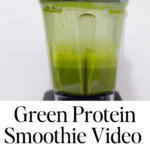 In this picture you can see a Green Protein Smoothie